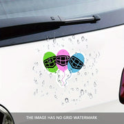 Pack de 2 gráficos de globos en vinilo para coches y decoración del hogar