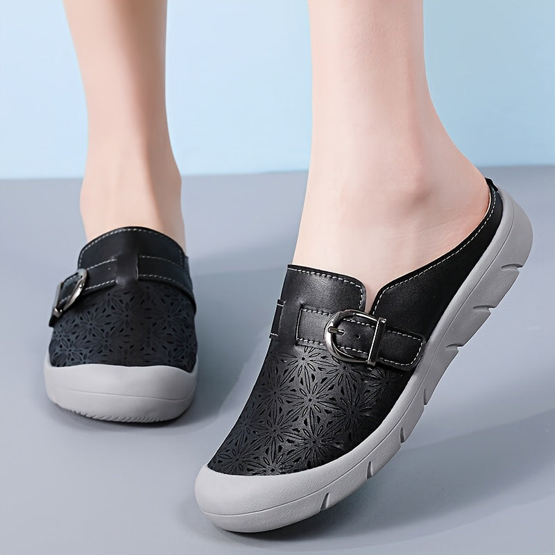 Women's Slip-On Loafers Casual Hollow-Out Summer TPR Sole Platform Shoes