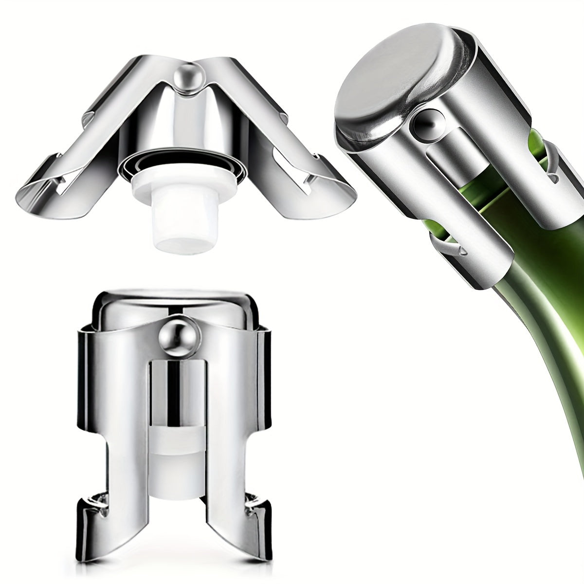 Food-Grade Silicone Champagne Preserver Keeps Sparkling Wine Fresh and Prevents Leakage