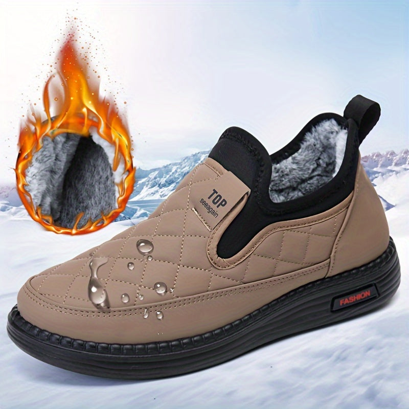 Women's Winter Snow Boots Quilted Plush Lining Rubber Sole One Size