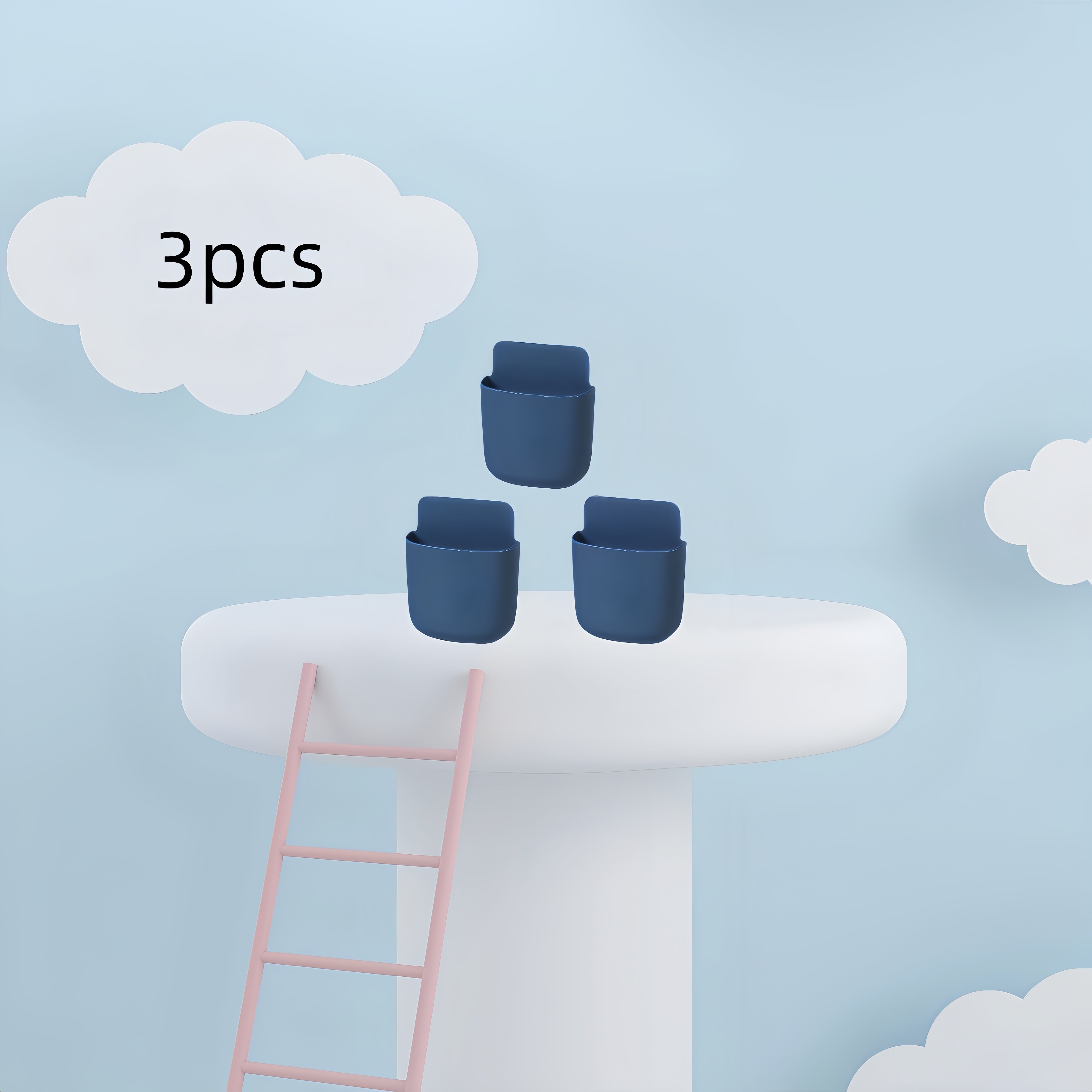 3 ta devorga o'rnatiladigan pult ushlagichlari to'plami, telefon zaryadlash porti bilan - o'rnatish oson, yashash xonasi va yotoqxona uchun xavfsiz saqlash yechimi