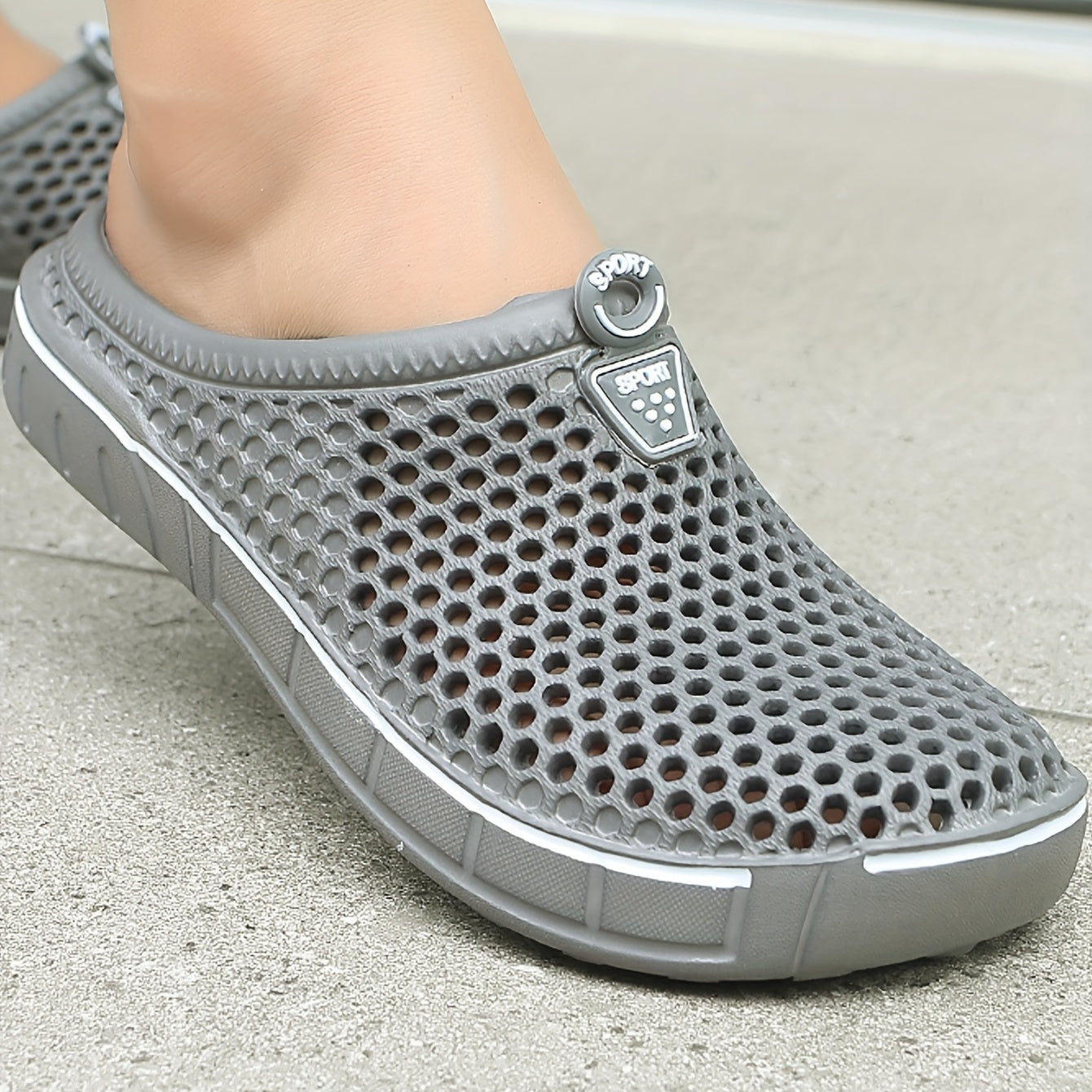 Women's Solid Color Flat Clogs Slide-On Non-Slip Outdoor Casual Shoes