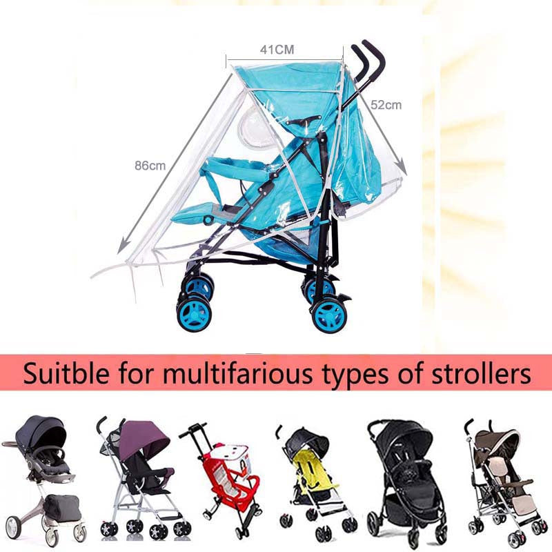 Baby Stroller Rain Cover Windproof Weather Shield for Universal Baby Stroller