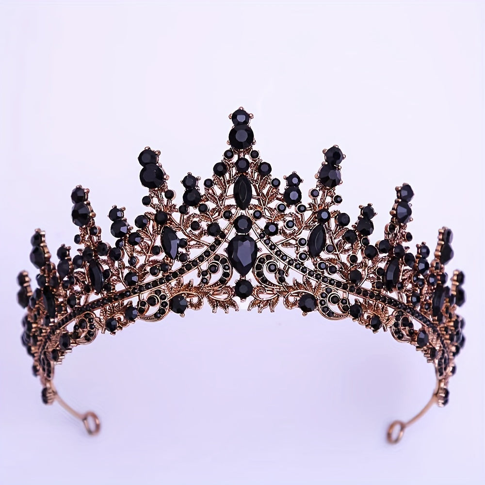 Girls Women Rhinestone Baroque Hairpiece for Parties and Photography