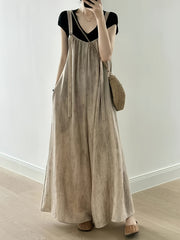 Women's Relaxed Salt System Wide-Leg Jumpsuit Summer Sleeveless