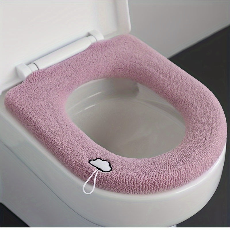 Soft Plush Toilet Seat Cover for All Seasons Bathroom Accessory