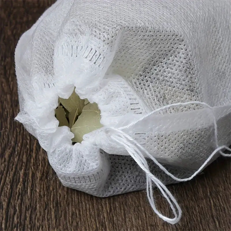 100 Tea Bags, Chinese Medicine Decoction Bags, Non-Woven Seasoning Soup Slag Bags