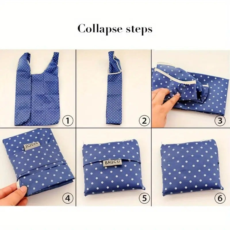 Foldable Oxford Cloth Shopping Bag Lightweight Tote for Non-Food Items
