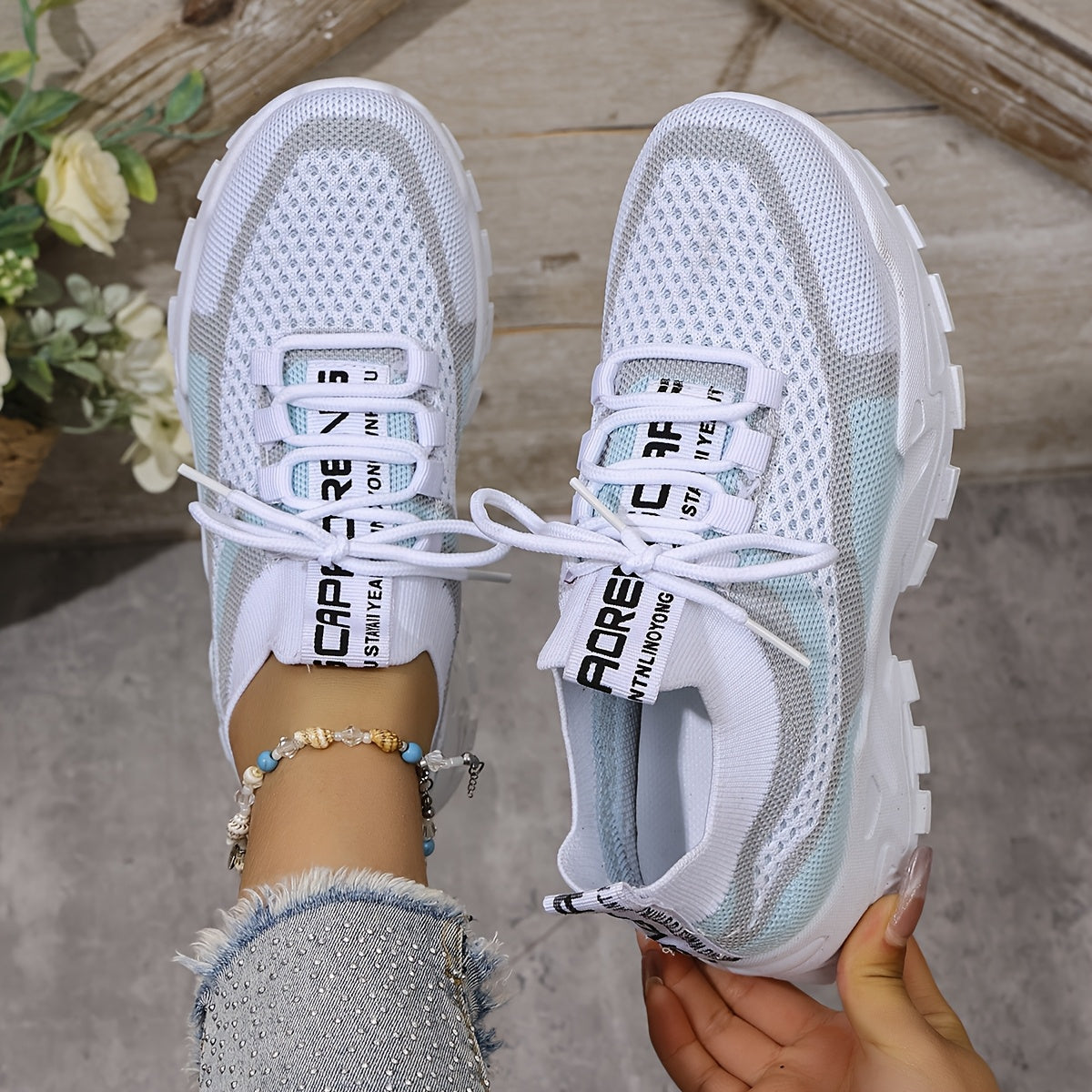 Men Breathable Casual Sports Shoes Comfortable Lightweight Black