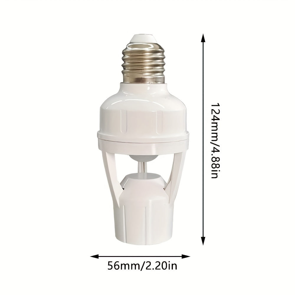 360° PIR Motion Sensor Light Socket E27 Base AC Hardwired 85-265V Adjustable Delay