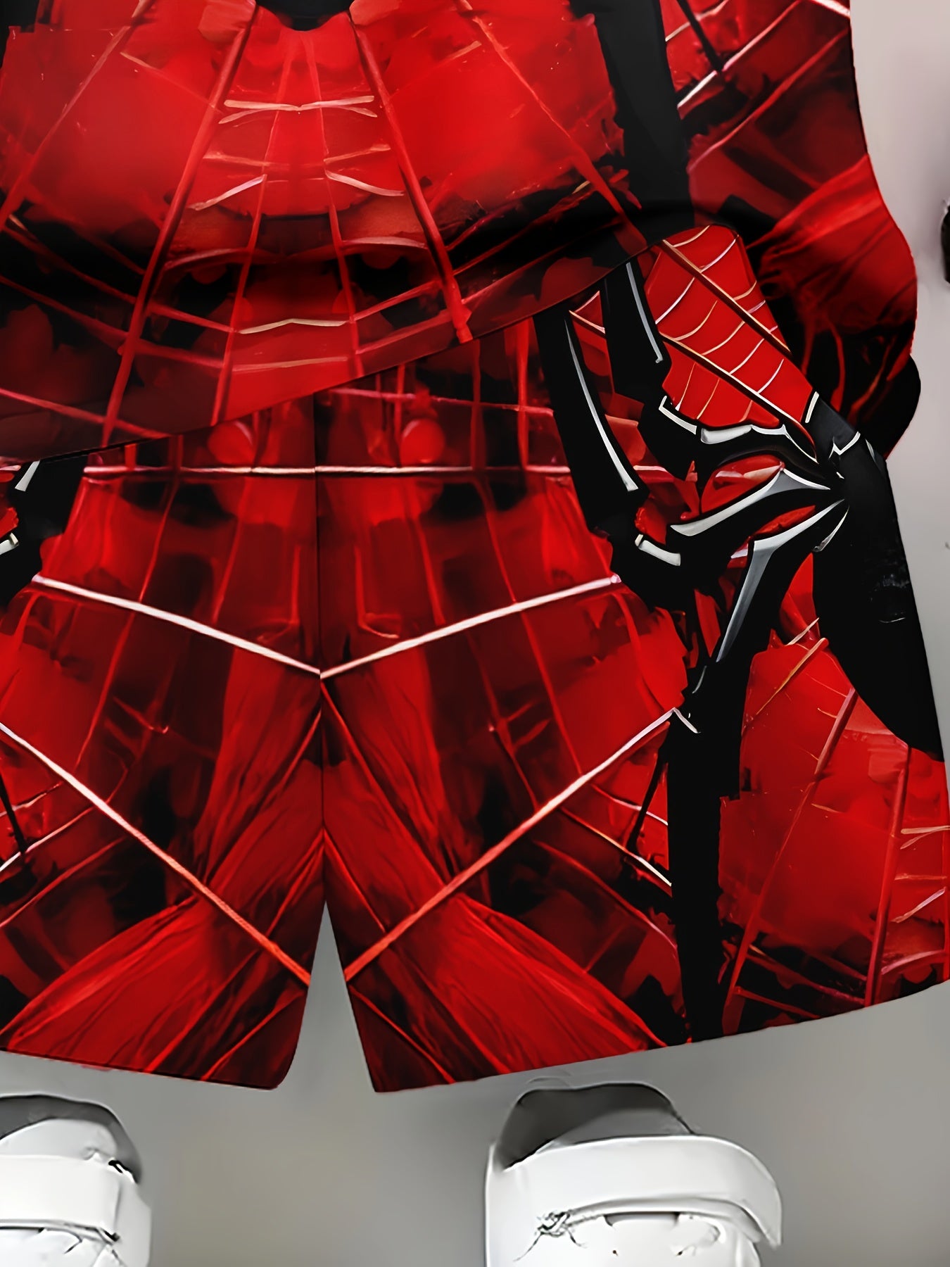 Boys' Casual 3D Printed Suit Set with Short Sleeve Sweatshirt Shorts and T-Shirt