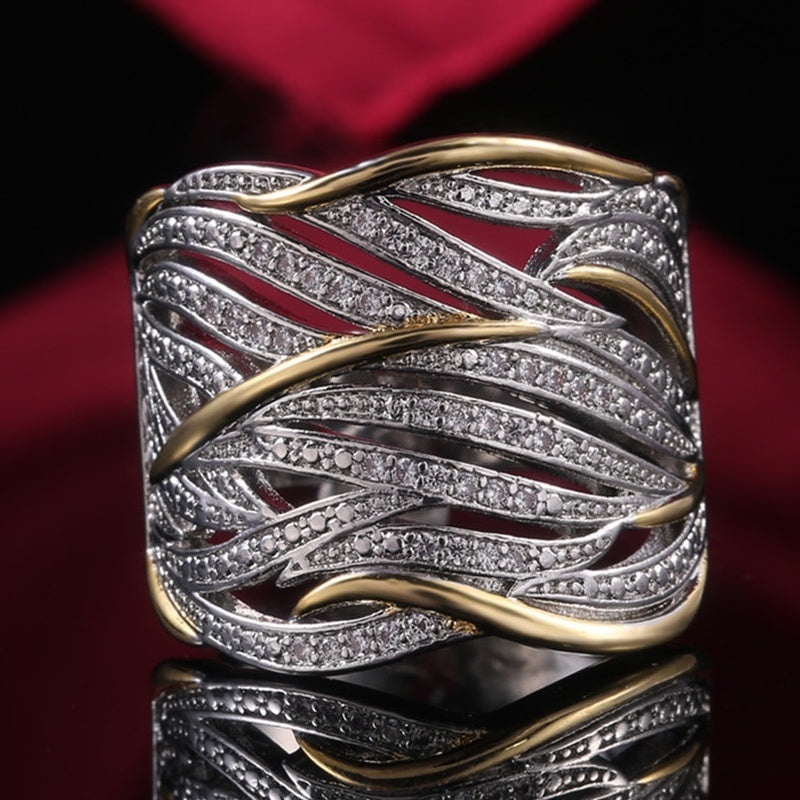 Silver Plated Zirconia Promise Ring for Women Engagement Wedding Gift