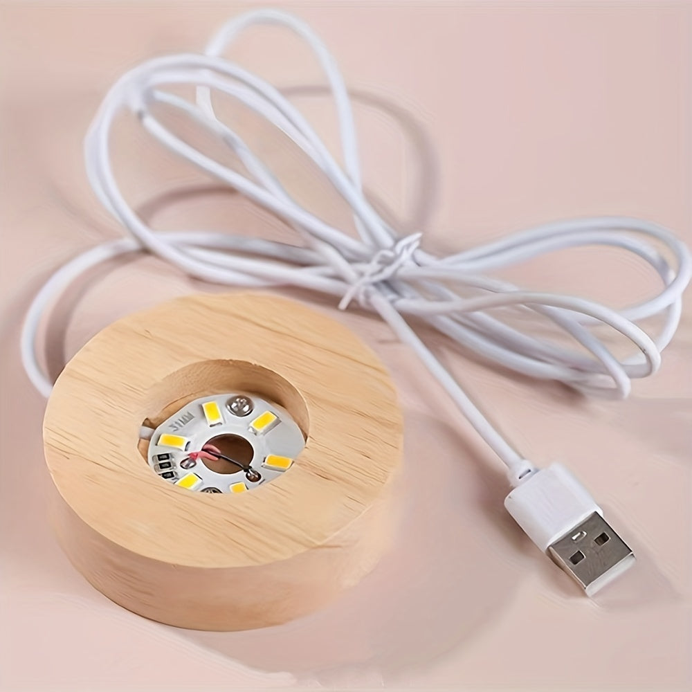 3D стерео кристальный шар ночник с монохромным теплым LED для украшения спальни