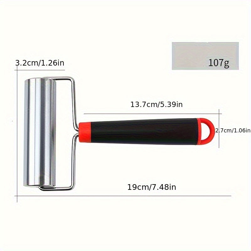 Asosiy oshxona asbobi: Pitsa, non va pechene uchun ideal zanglamas po'latdan yasalgan T-shaklidagi xamir aylantiruvchi