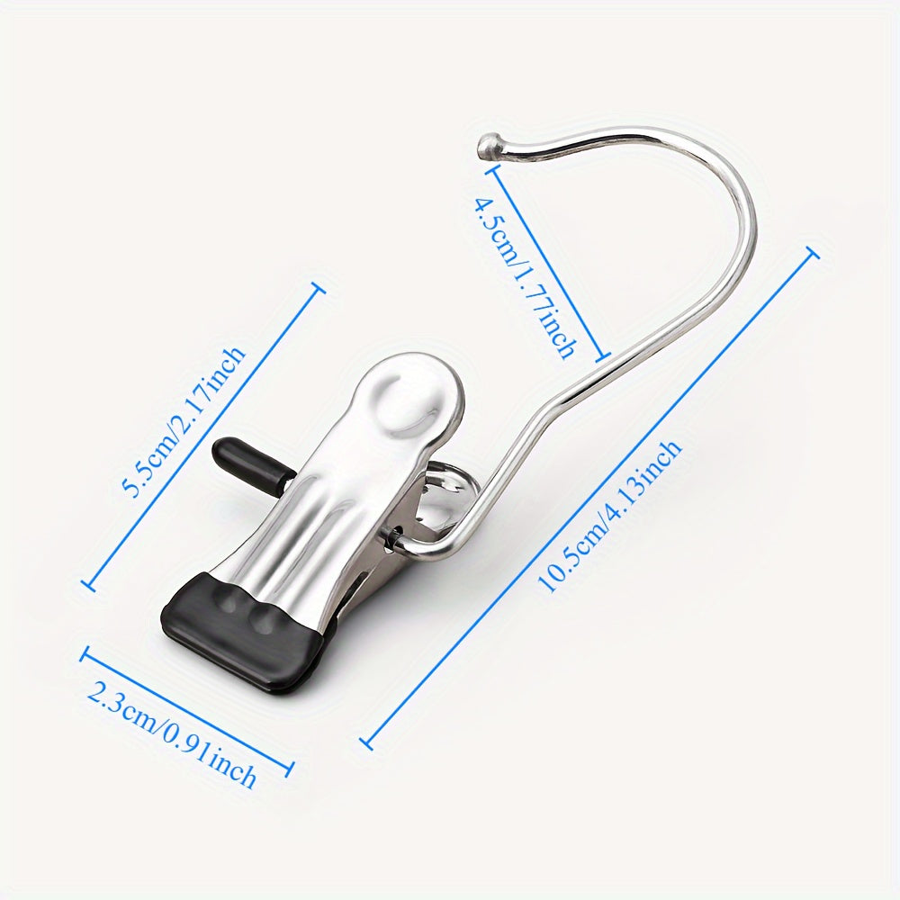 Pinzas de lavandería de uso pesado, paquete de 10 con ganchos giratorios para colgadores y organizadores de armario