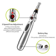 Battery-Operated Smart Massage Pen with Adjustable Modes and Interchangeable Heads