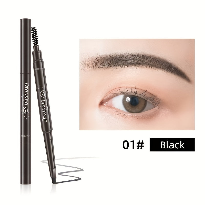 Women Waterproof Natural Makeup Double Head Eyebrow Pencil Multi-Color Long-Lasting