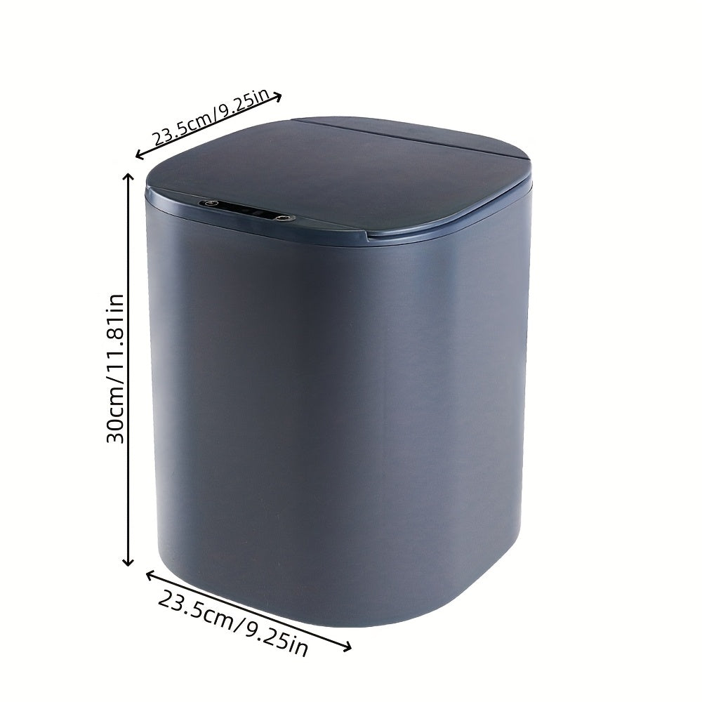 Smart Sensor Trash Can with Silent Closure Odor Control Gray White Beige Battery Powered