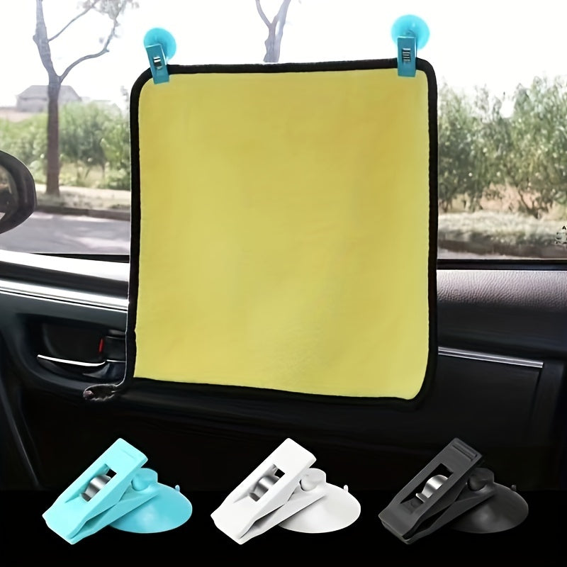2pcs Multi-Functional Suction Cup Clips Glasses Card Holder for Car