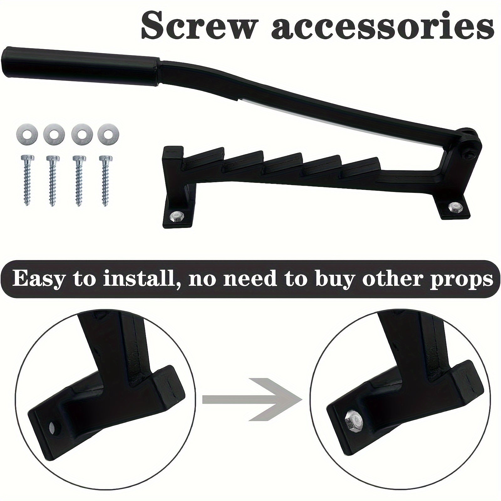 Firewood Splitter Kit Wall Mount Cast Iron with Gloves and Storage Bag