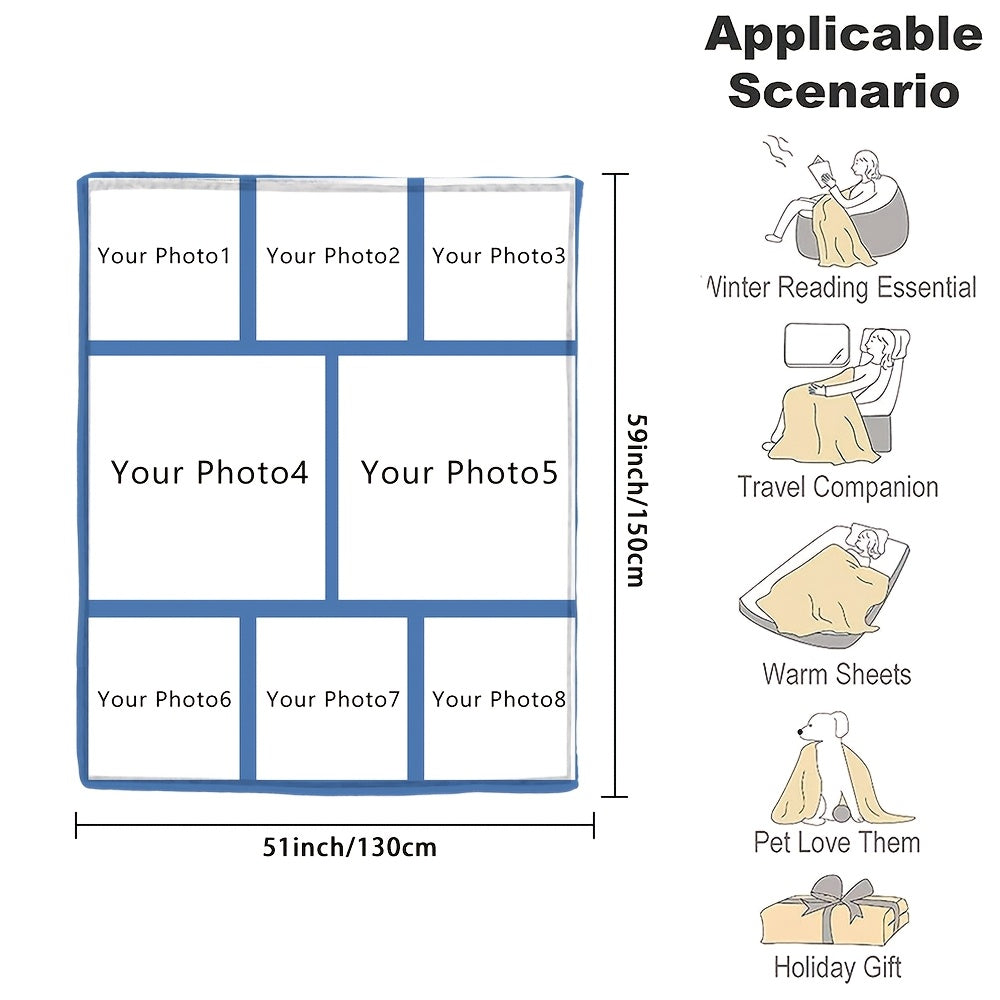 Индивидуальное фланелевое одеяло с фотографией, мягкое теплое одеяло с памятью для пар, семей, дивана, кровати, кемпинга
