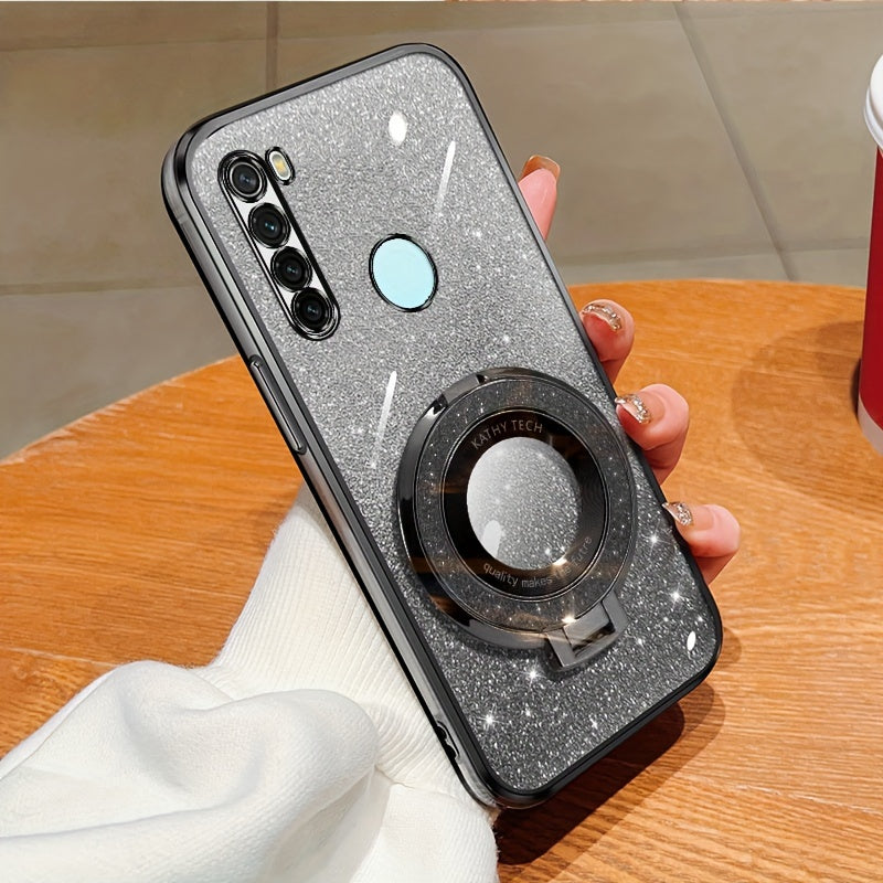 Glitter Magnetic Suction Phone Case for Redmi Note Series TPU Drop Proof