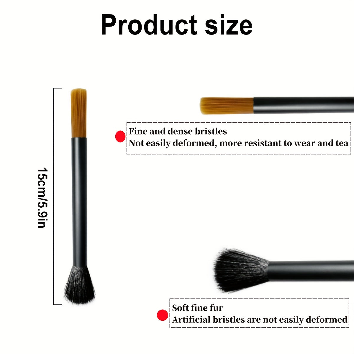 Dual-Head Coffee Grinder Cleaning Brush with Aluminum Handle for Baristas and Home Use