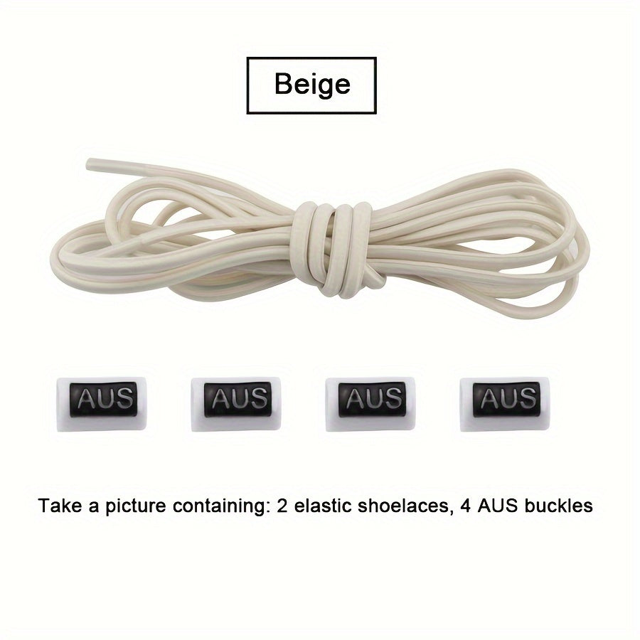 Kids Elastic No-Tie Shoelaces with Alloy Buckle for Easy Slip-On