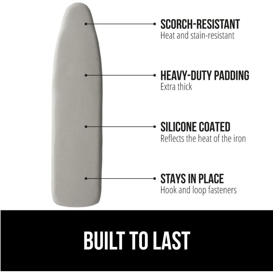 1 dona Standart Temirlangan Taxta Qopqog'i, Elastik Qirra va Qisqichli Velkalar bilan, Qizdirish va Dog'larga Qarshi, Qalin Yostiq bilan.