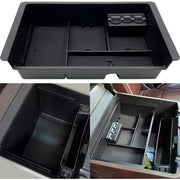 Center Console Organizer Tray Black Lightweight Expandable ABS for GM Trucks