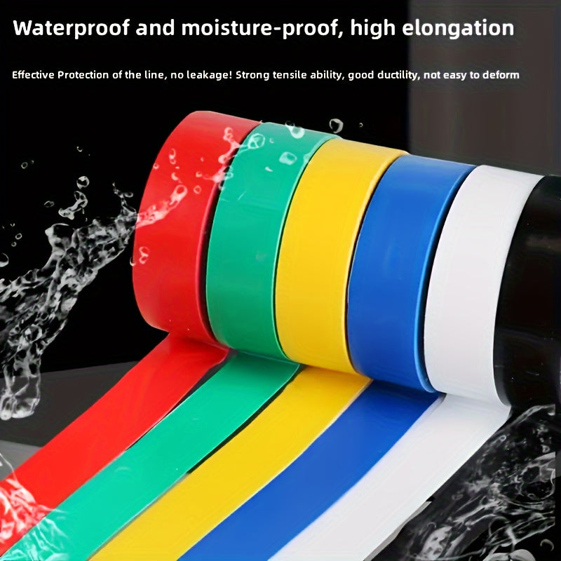 6-Pack Flame Retardant PVC Electrical Tape Indoor Outdoor High Temperature Waterproof