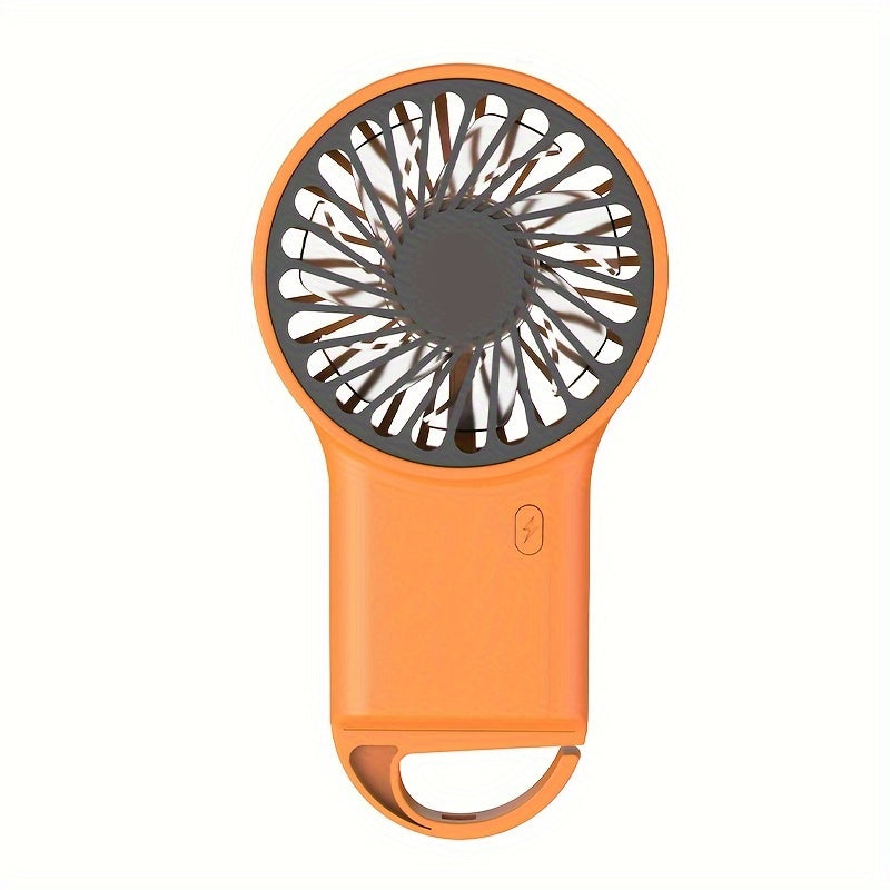 Mini USB Rechargeable Portable Fan with Carabiner Clip for Travel and Outdoor Use