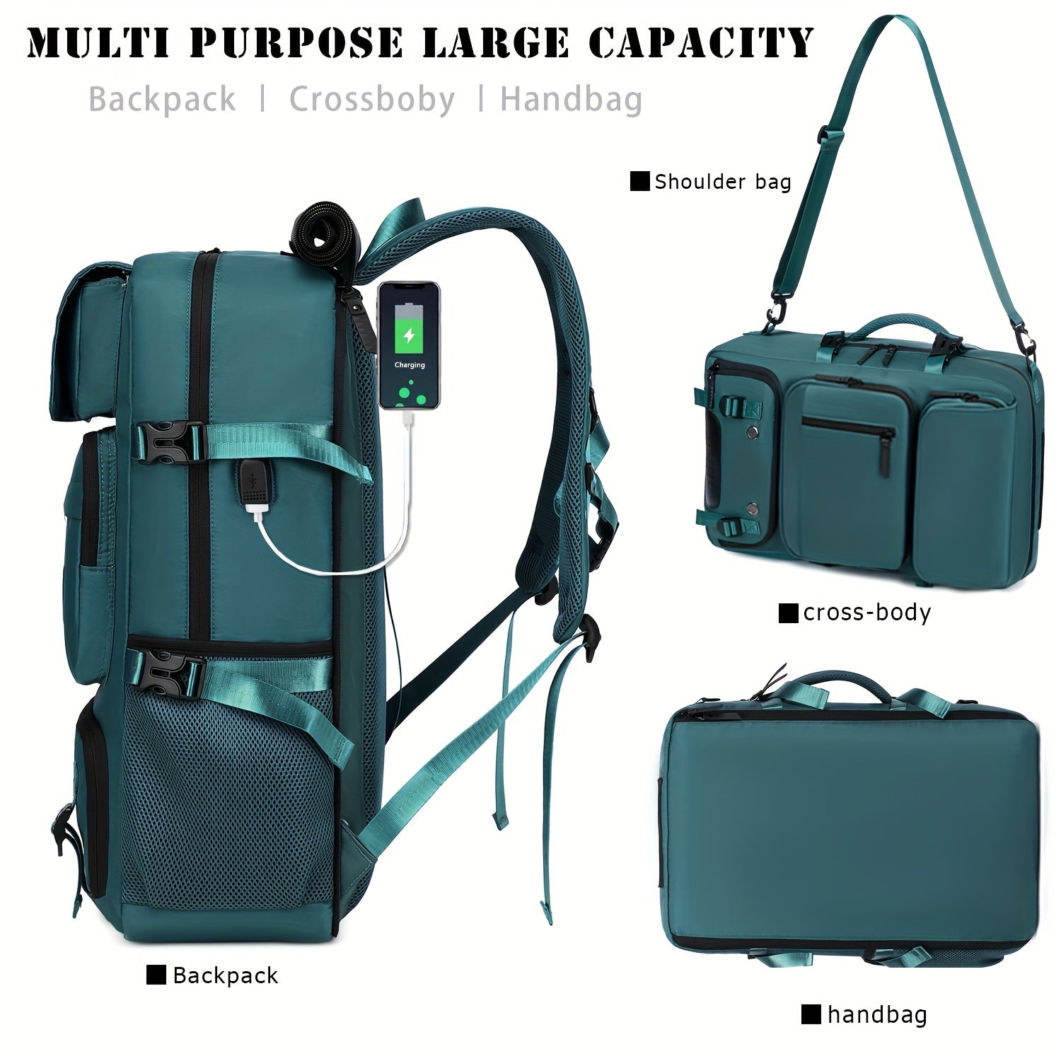 Erkaklar uchun ko'p funksiyali sayohat ruksak, aviakompaniyalar tomonidan tasdiqlangan, noutbuklar, maktab, qo'l yuklari, ochiq sportlar uchun mo'ljallangan va poyabzal bo'limini o'z ichiga oladi.