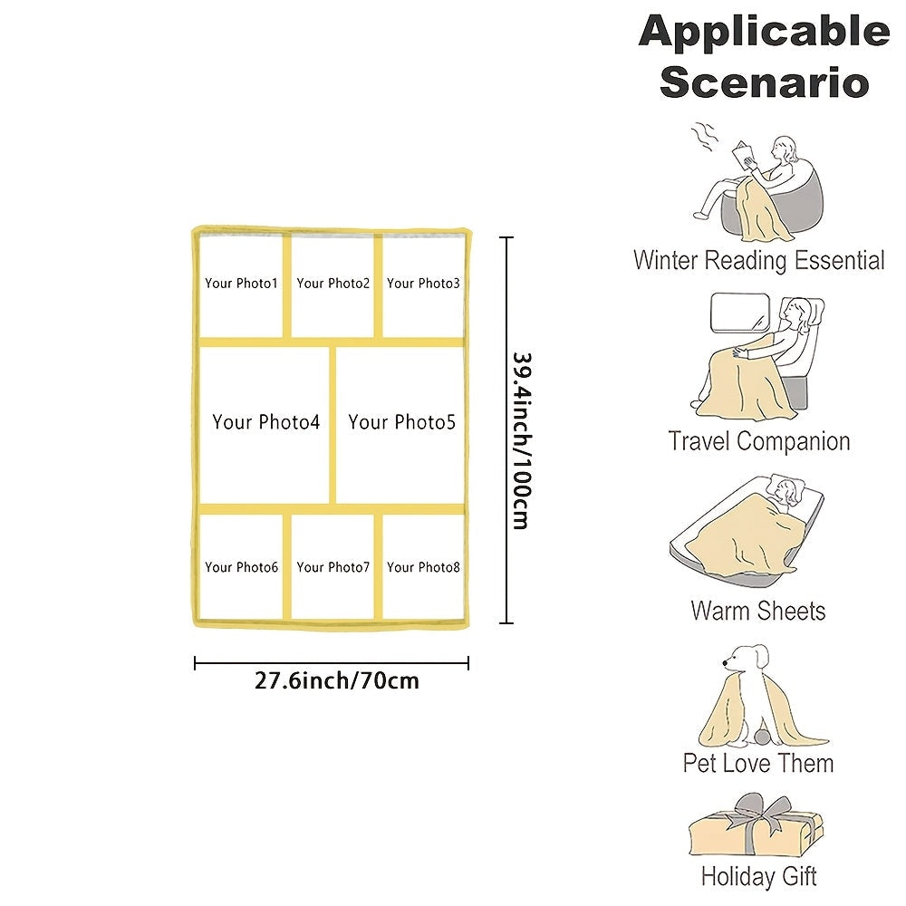 Индивидуальное фланелевое одеяло с фотографией, мягкое теплое одеяло с памятью для пар, семей, дивана, кровати, кемпинга
