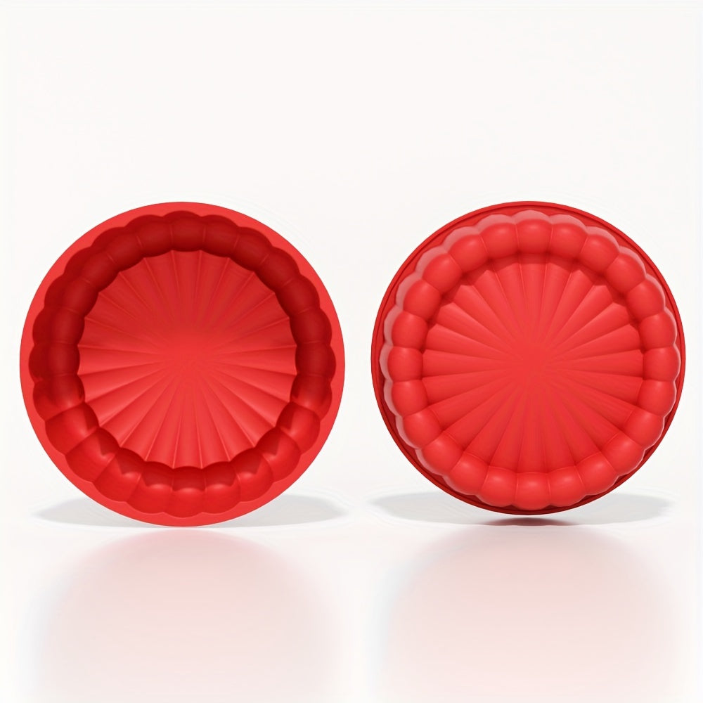 Round Non-Stick Silicone Cake Mold for Baking, Wedding, Birthday, DIY Kitchen