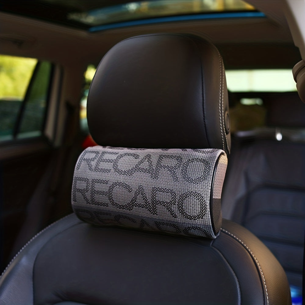 Unisex Race Car Style Fabric Headrest Cushion for Neck Support 1pc