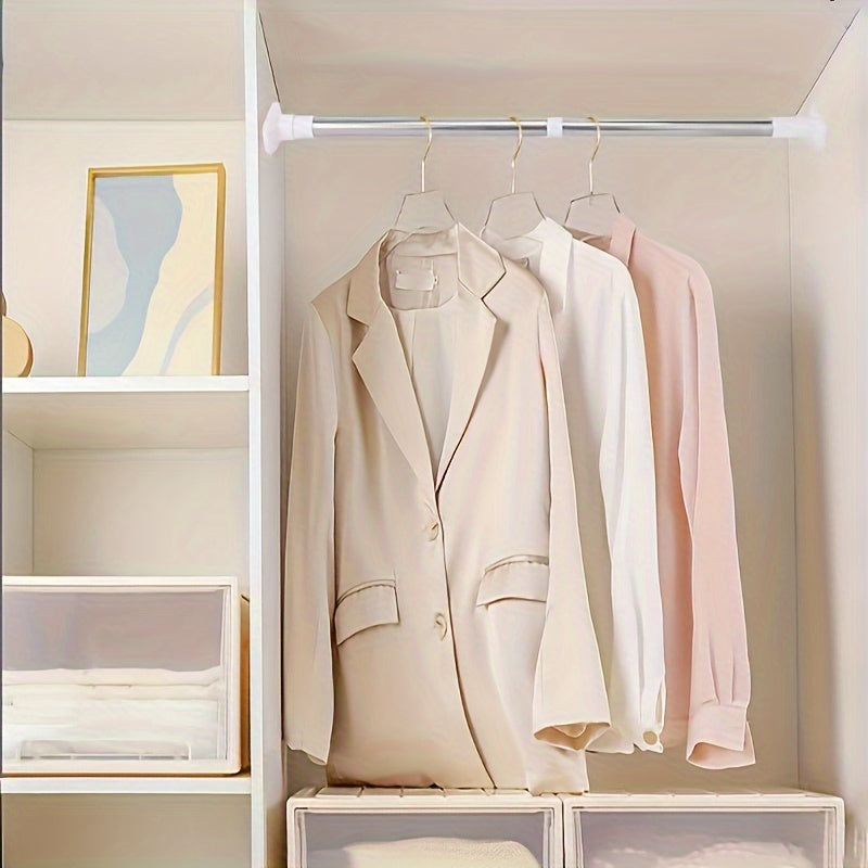 Barra de cortina telescópica de acero inoxidable para edades de 12 a 14 baño balcón colgar ropa