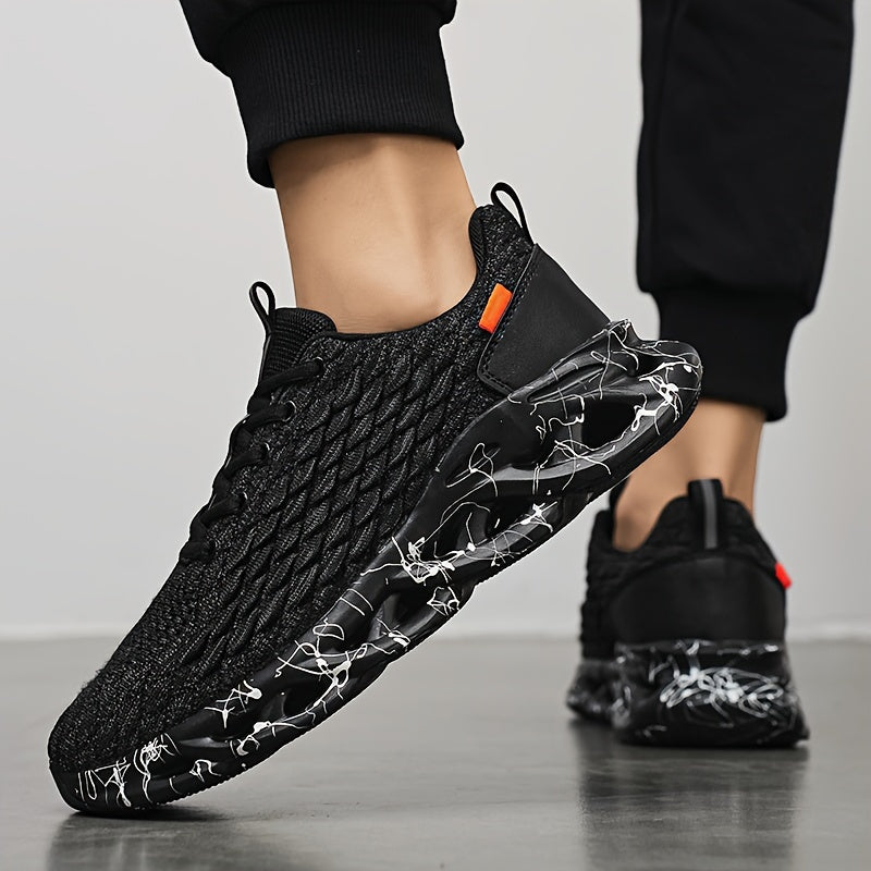 Men's Casual Sports Shoes Low Top Fabric Upper Rubber Sole Round Toe Lace-Up All-Season