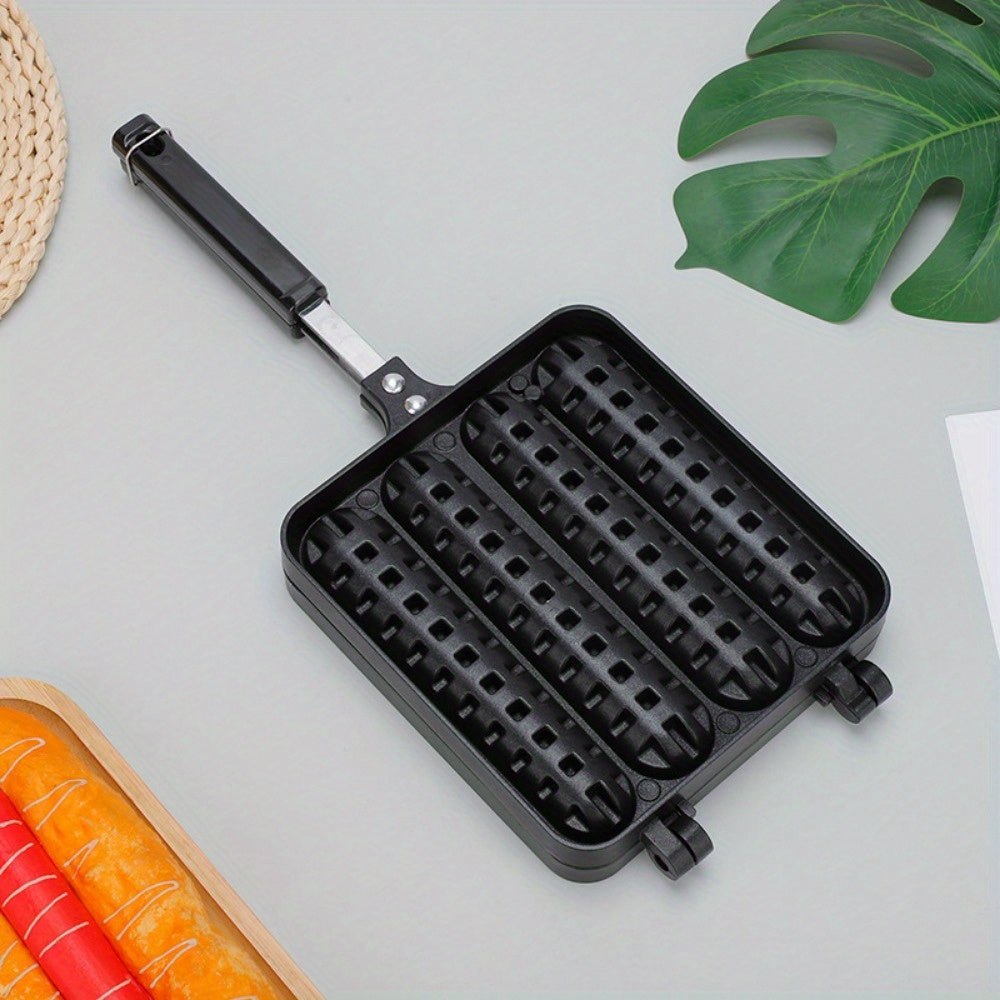 Household sausage baking pan for grilling gluten sausage rice cake and meat skewers outdoors