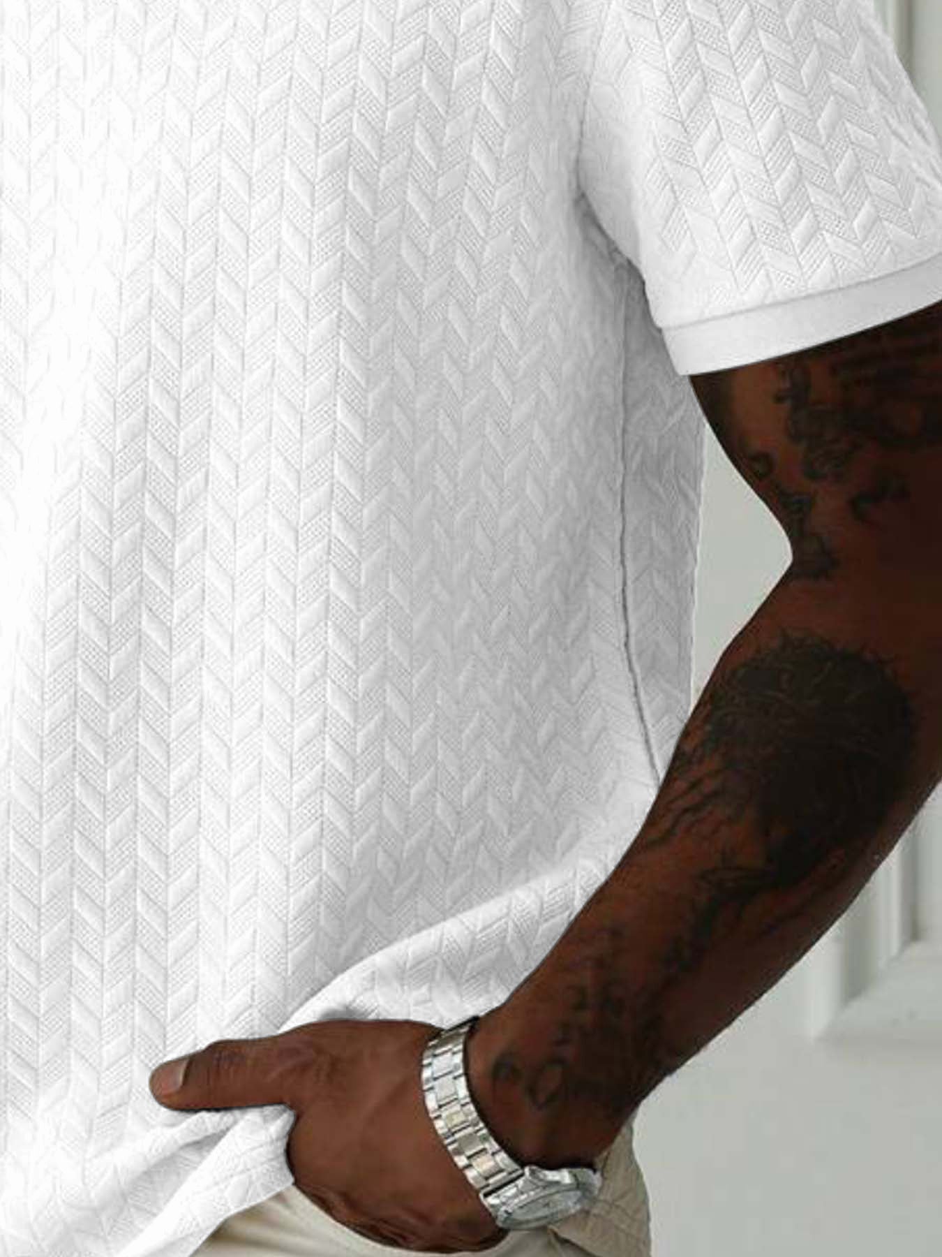 Men's Polo Shirt with Eagle Print Short Sleeve Summer Casual Slim Fit