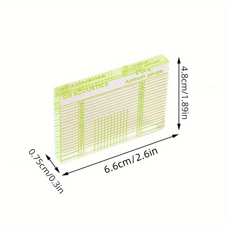 Acrylic VTA and Azimuth Adjustment Ruler for Vinyl Record Player Tonearm Alignment