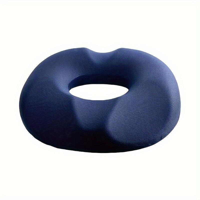 Memory Foam Seat Cushion Oval Blue Support for Office Car Yoga