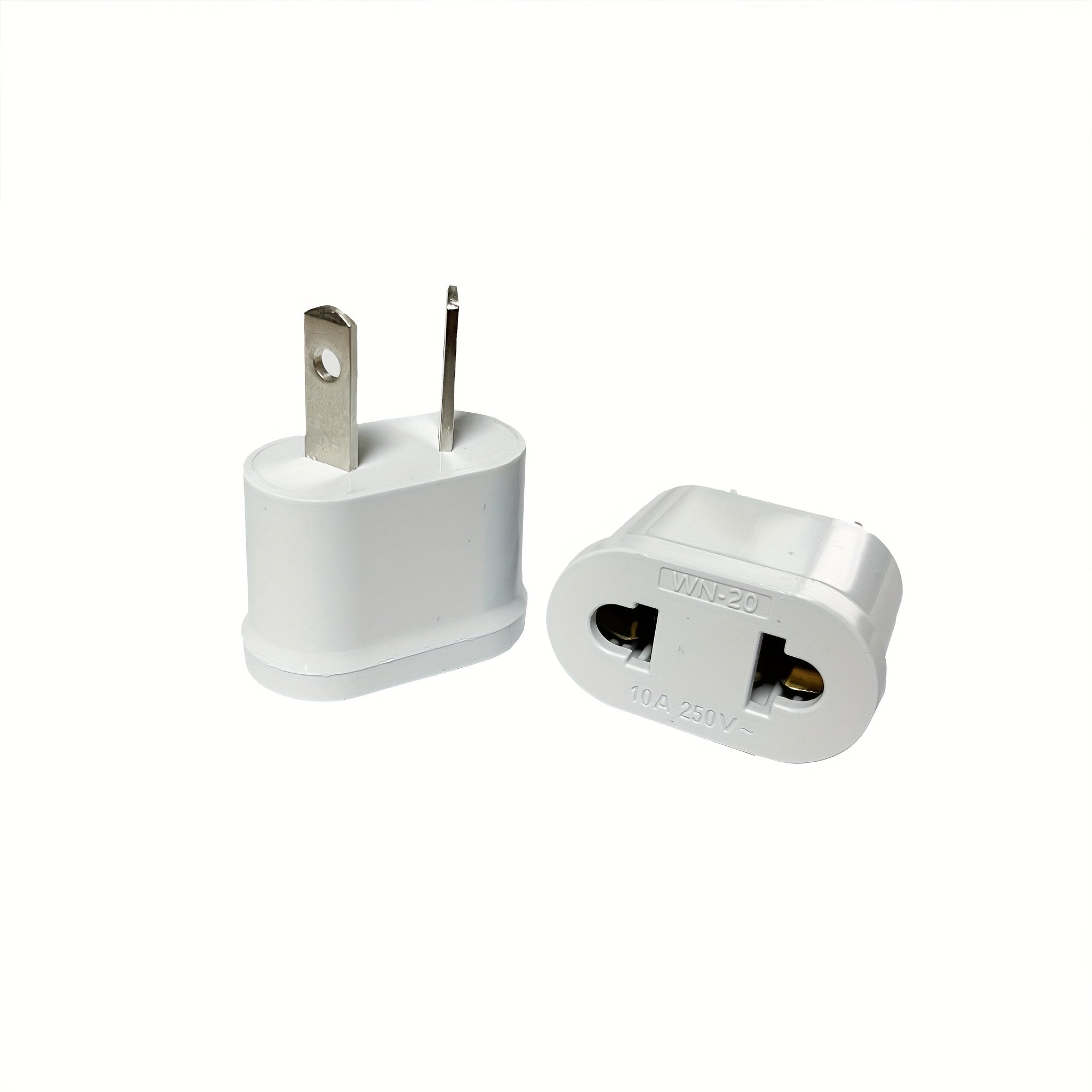 Adaptador de corriente de viaje blanco con enchufe de 8 pines para EE. UU. y UE, cobre puro, estándar australiano/nz