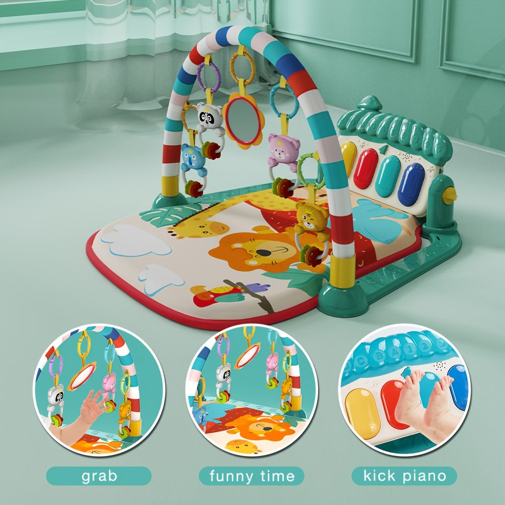 Baby Play Mat with Piano Activity Gym and Tummy Time Padding for Newborns