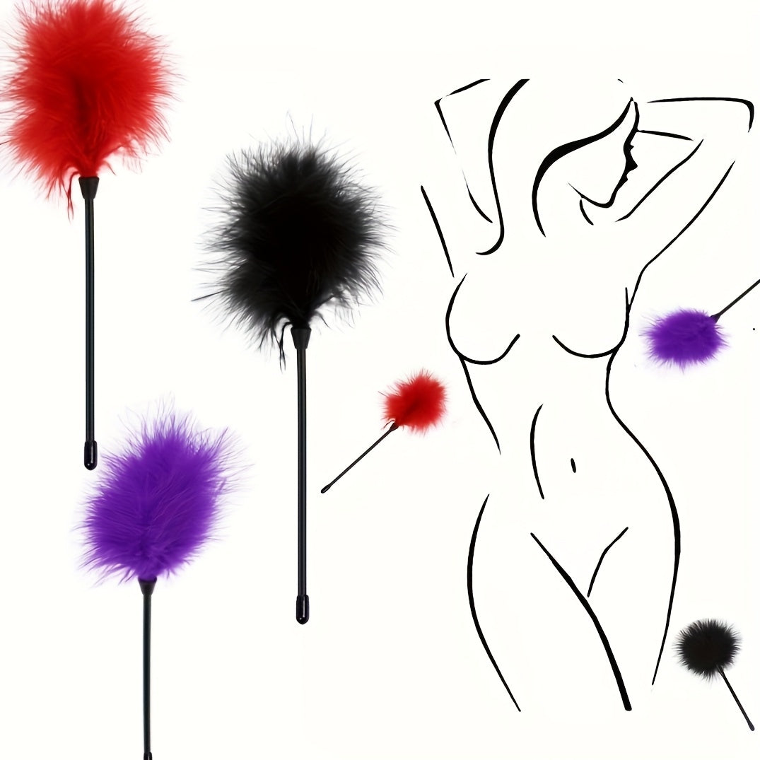 Adult Soft Flogger Tease Kit for Couples, Feather Flirt Toy
