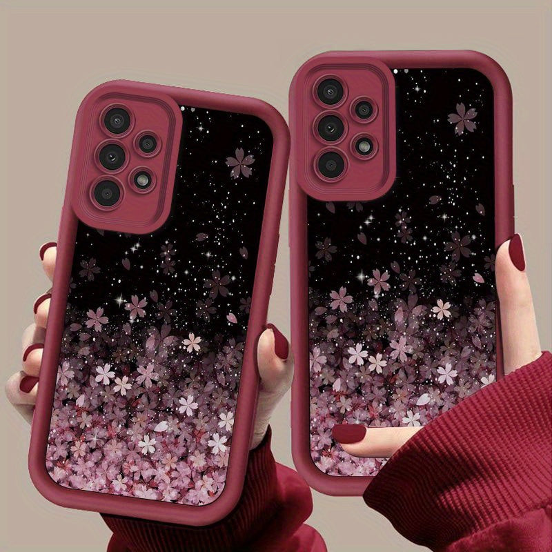 Personalized Glittering Stars and Flowers TPU Phone Case for Galaxy A01 A02S A03 A03s A05 A10s A11 A12 A13 A14 5G A15 4G A20s A21s A22 A23 A30s A31 A32 A34 A50 A51 A52 A52s 5G A53 5G