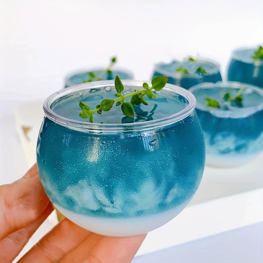 Pack of 20 Clear Mini Dessert Cups Disposable Round Appetizer Bowls for Parties