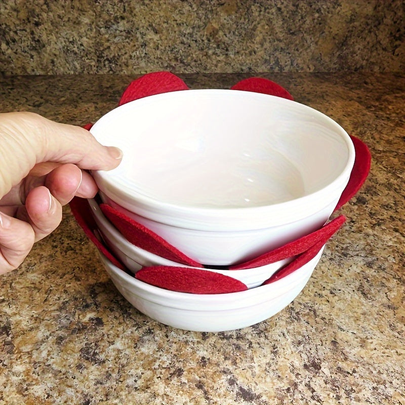 Gul idishi va plastinka himoya to'plami 6 dona - Oshxona va ovqatlanish uchun issiqqa chidamli matlar - Pasxa, ovqat tayyorlash va uyda foydalanish uchun ideal