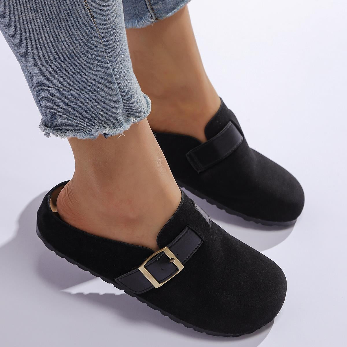 Women's Floral Fairy Style Mules Soft Sole Slip-On Casual Shoes