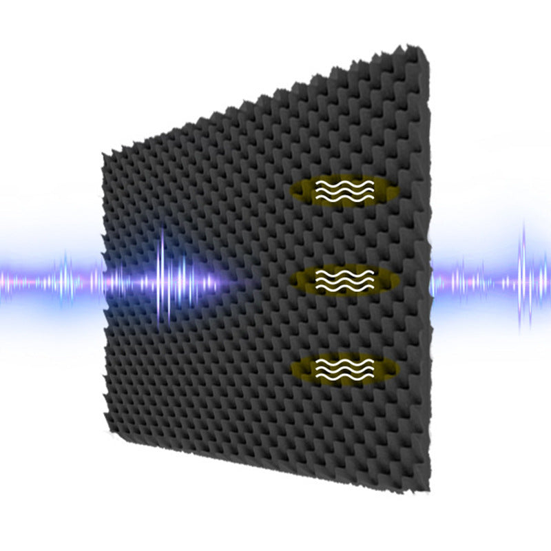 High-Density Acoustic Foam Panel with Self-Adhesive Wave Design for Soundproofing and Noise Reduction